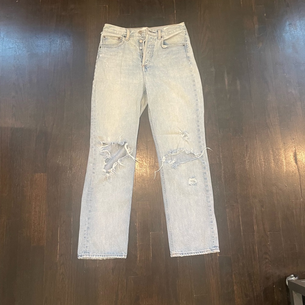 Aritzia Light Blue Straight Leg Jeans